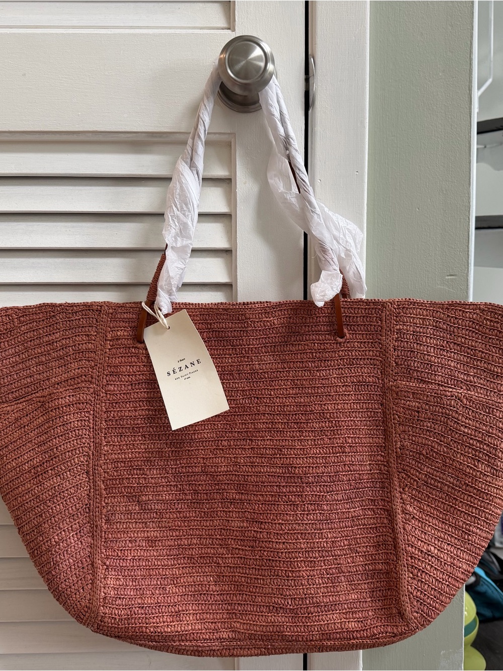 Woven Straw Tote Bag - Blush
Panier Paloma